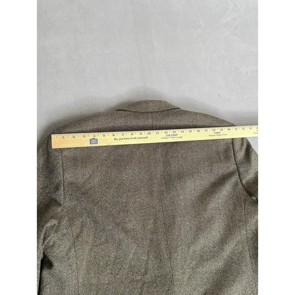 Brooks Brothers 346 Men 46R Brown Herringbone Sport Blazer 100 Lambswool